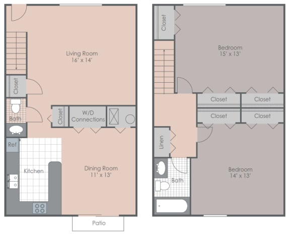 Two bedroom floorplan layout