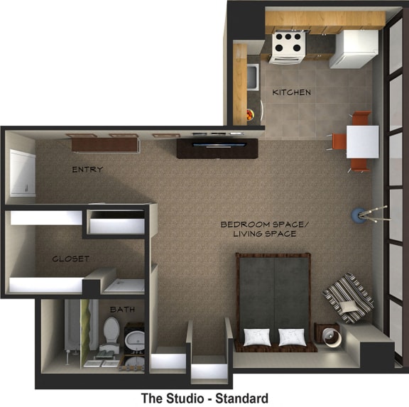  Floor Plan The Studio (Standard Suite Style)