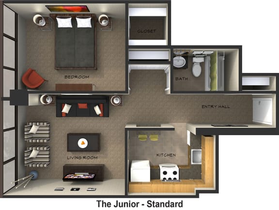  Floor Plan The Junior (Standard Suite Style)