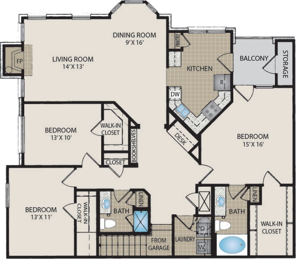 One-Three Bedroom Apartments in Plano, TX | Floorplans