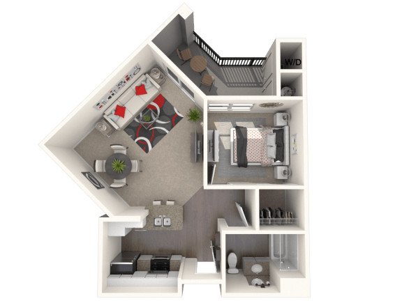 Green - 1 bedroom 1 bathroom Green - 1 bedroom 1 bathroom at FountainGlen Temecula