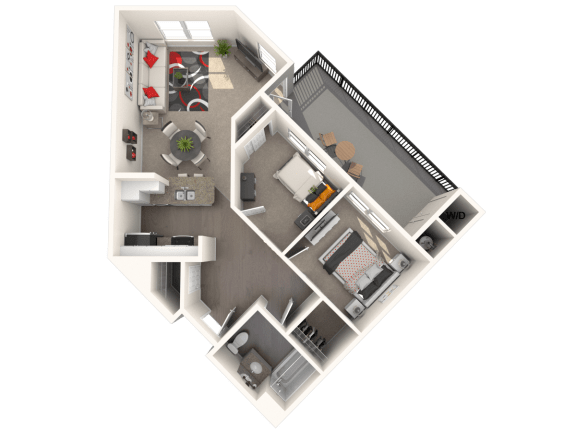 Maybeck - Two bedroom one bathroom unit Maybeck - Two bedroom one bathroom unit at FountainGlen Temeucla