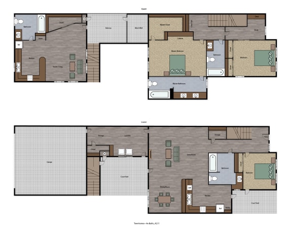 Mutual Housing at the Highlands 3-bedroom floorplan