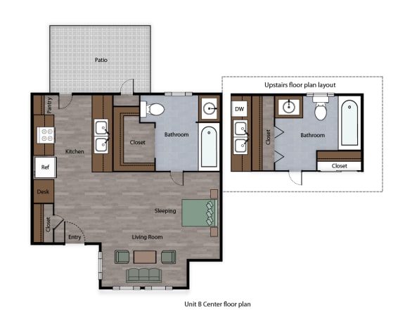 Mutual Housing at the Highlands studio floorplan