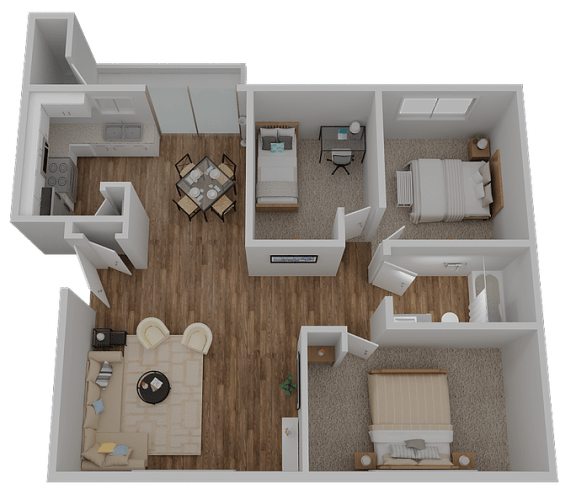 Aspen Villas Apartments 3 Bedroom Floor Plan