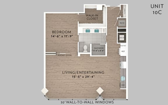 eLofts Apartments 10C Live Floor Plan