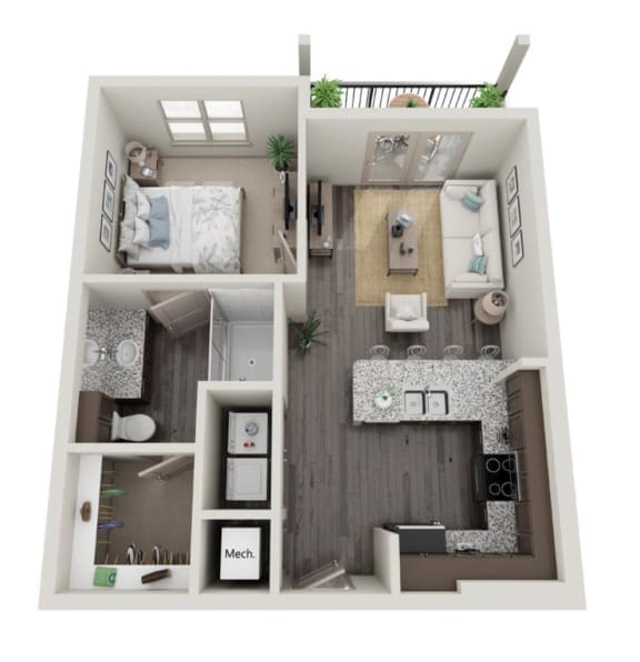 Cromwell at Plum Creek Apartments A1 Floor Plan