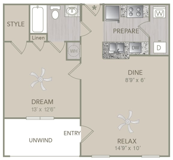 Adara Godley Station Apartments Ellis Standard Floor Plan