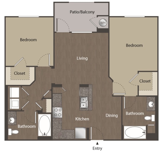 Floor Plan  Adagio on the Green_B3 2 Bedroom 2 Bathroom_Mission Viejo