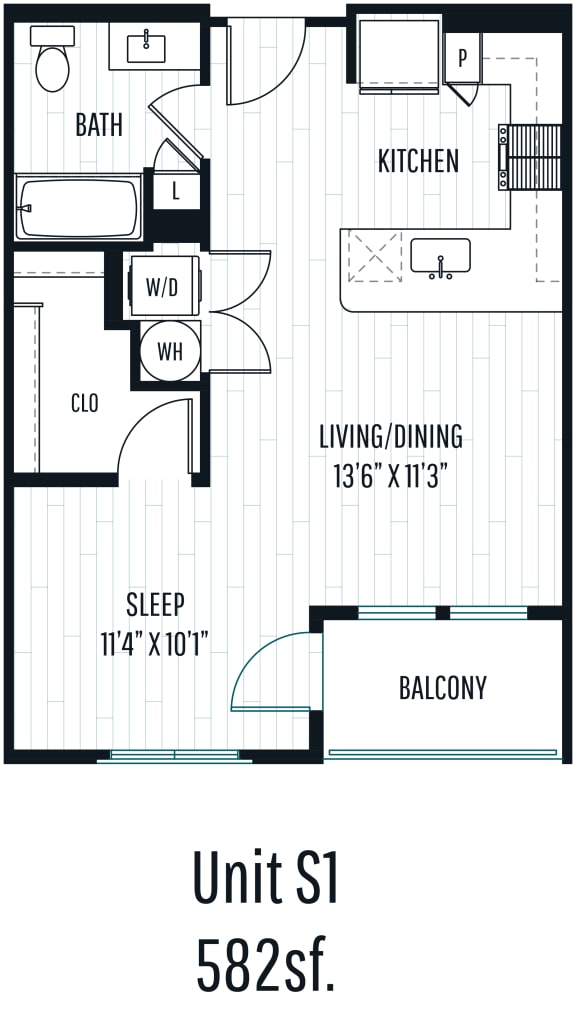Aura Central Apartments S1 Floor Plan