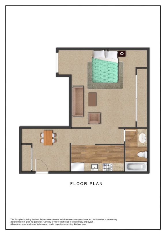 Floor Plan  The Galleria Apartments Studio Floor Plan