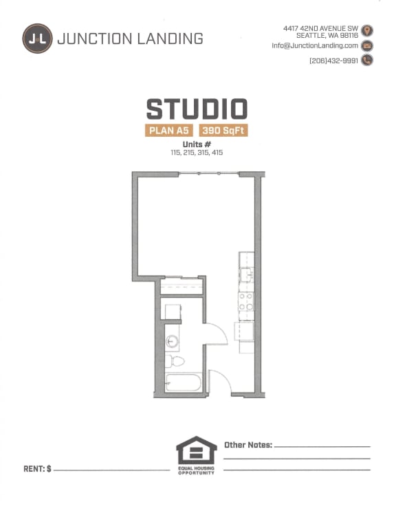 Junction Flats and Landing Studio E Landing Floor Plan