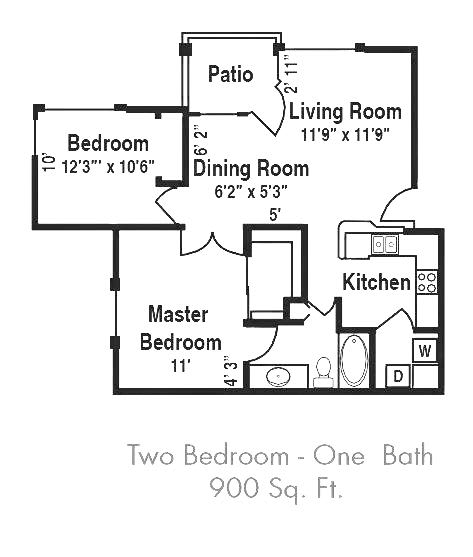 The Layne at Peccole Ranch Majestic Two Bedroom Floor Plan
