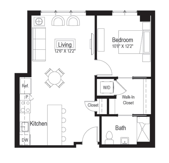 Rialto Apartments A1 Floor Plan