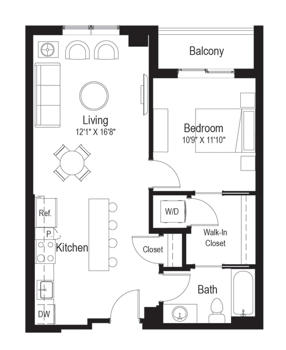 Rialto Apartments A3 Floor Plan