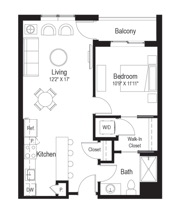 Rialto Apartments A4 Floor Plan