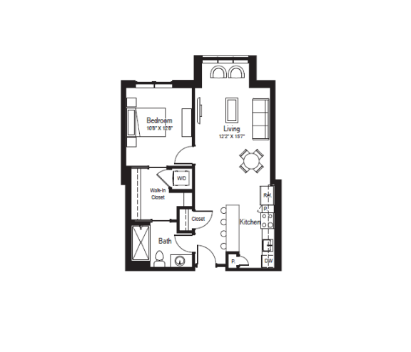Rialto Apartments A5 Floor Plan