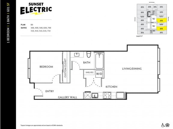 Sunset Electric One Bedroom F Floor Plan Sunset Electric One Bedroom F Floor Plan