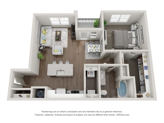 Talus Flats Apartments A3 Floor Plan