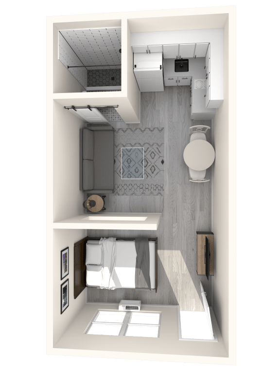 The Imperial Apartments Studio Floor Plan