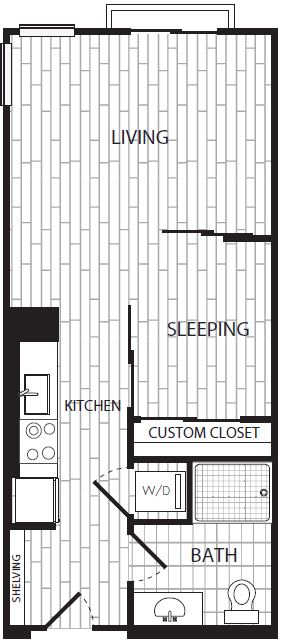 Coda on H Apartments uB1a Floor Plan