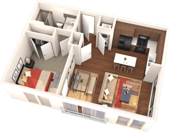 Veranda Highpointe Apartments Blanca 3D Floor Plan