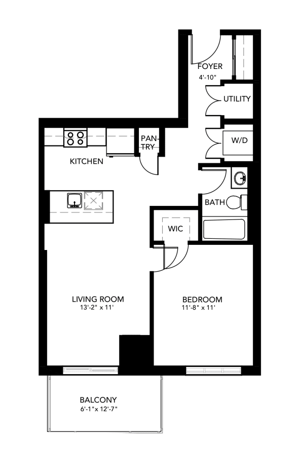 Floor Plan  bedroom floor plan | luxury apartments in towson md | the southerly