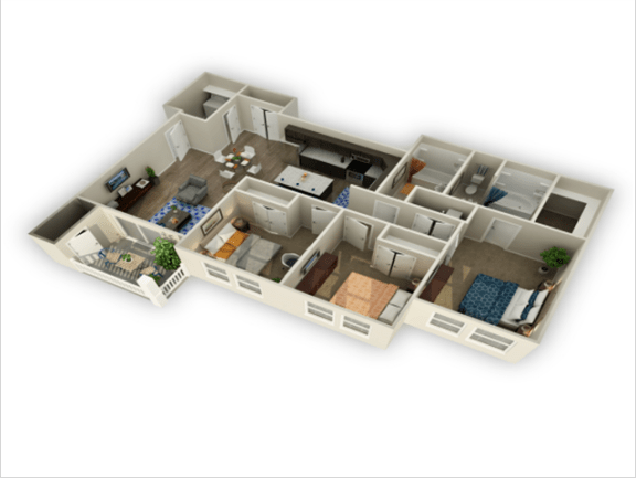 3 Bed, 2 Bath Floor Plan 3 Bed, 2 Bath Floor Plan at Alloy at Geneva, Vineyard