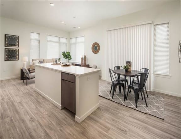 Wood Floor Dining Room Wood Floor Dining Room at Clovis Point, Longmont, Colorado
