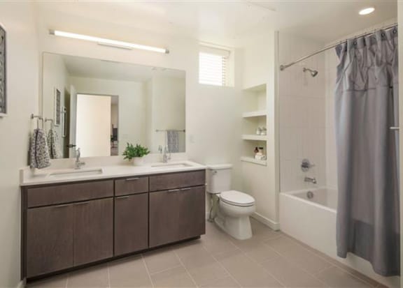 Renovated Bathrooms With Quartz Counters Renovated Bathrooms With Quartz Counters at Clovis Point, Longmont, CO