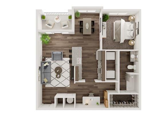 Adara Alexander Place one bedroom floor plan