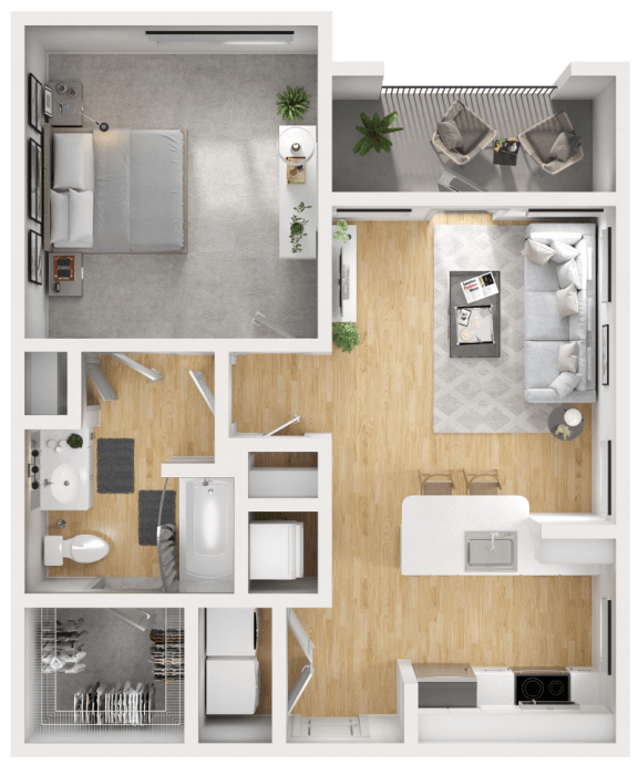 Alleia Luxury Apartments A1 Floor Plan