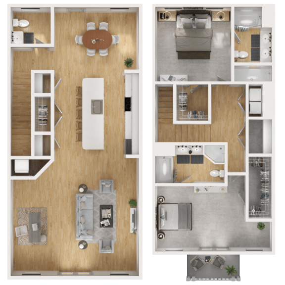 Alleia Luxury Apartments TH2 Floor Plan