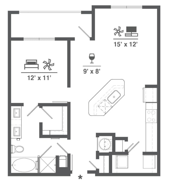 Satori Town Center A1E floor plan