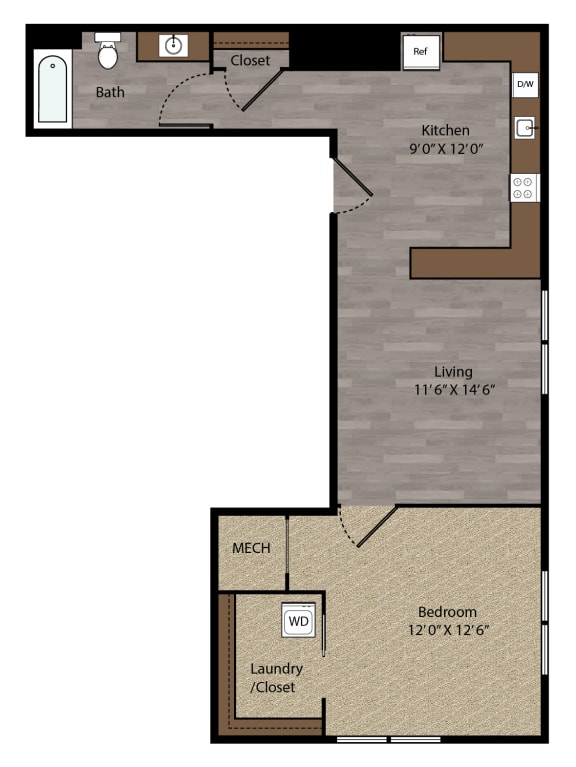 Colby - 2D Floor Plan - The Flats