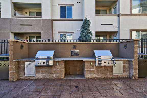 First and Main Apartments BBQ grill area
