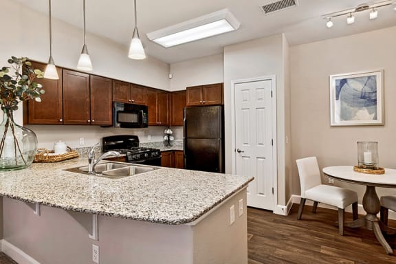 First and Main Apartments granite countertops