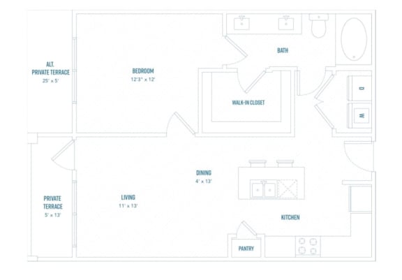 MLR A3 floor plan at Reveal at Lake Ridge, Grand Prairie, 75054
