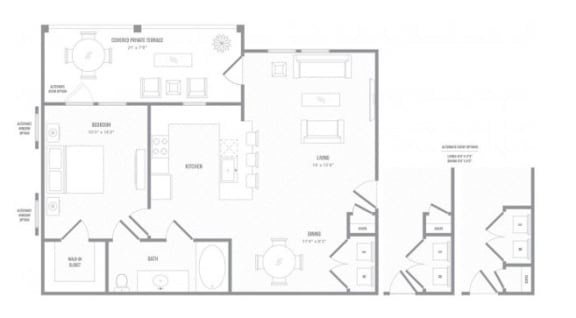 MOL A2 floor plan at Reveal on the Lake, Rowlett, 75088