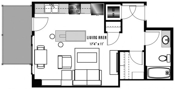 A1 Floor Plan at 2020 Lawrence, Colorado
