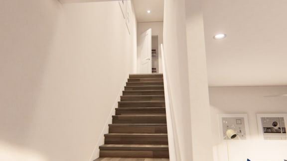 Stairwell To Loft Stairwell To Loft at Brownstones at Palisade Park Apartments, Chartered Holdings, Broomfield