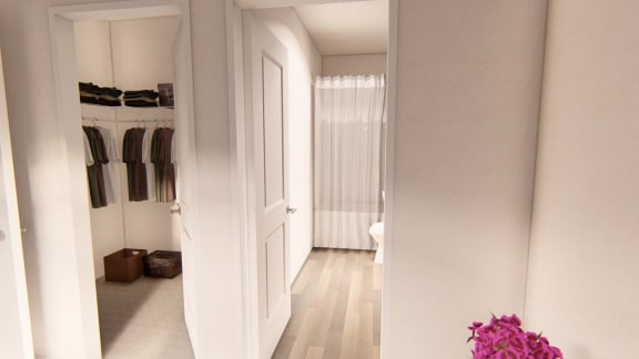 Sanctuary - Hall Linen Closet at Brownstones at Palisade Park  Apartments, Chartered Holdings, Colorado