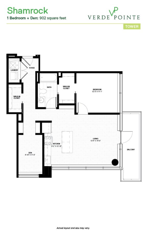Floor Plan  Shamrock Floor Plan at Verde Pointe, Arlington, 22201
