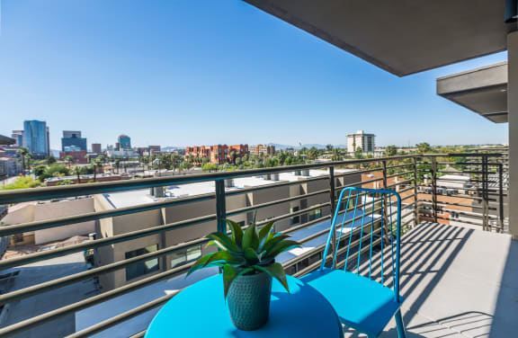 Private Balconies With Downtown Views At Union At Roosevelt Apartments In Phoenix, AZ