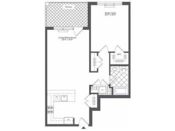 C Floor Plan at Infinity Edgewater, Edgewater
