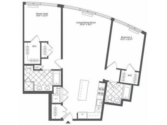 H Floor Plan at Infinity Edgewater, Edgewater, NJ, 07020