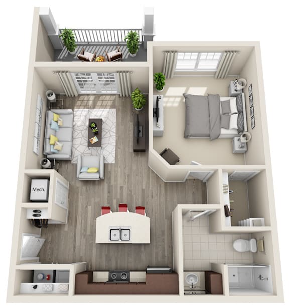Floor Plans of Populus Westside in Atlanta, GA