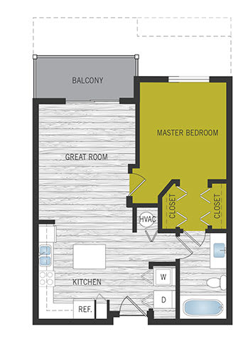 Floor Plan at SofA Downtown Luxury Apartments, Florida, 33483