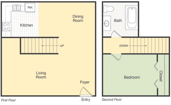  Floor Plan Goji One Bedroom One Bath