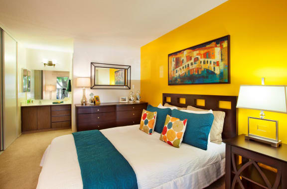 bright spacious bedroom at Patterson Place, Santa Barbara, CA